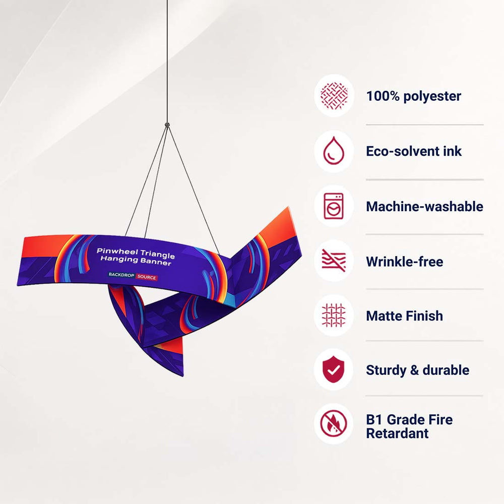 Sky Tube Pinwheel Triangle Hanging Banner