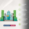 10x20 Booth Kit with Inclined Walls, 3D Shelf Stands & 2 Counters