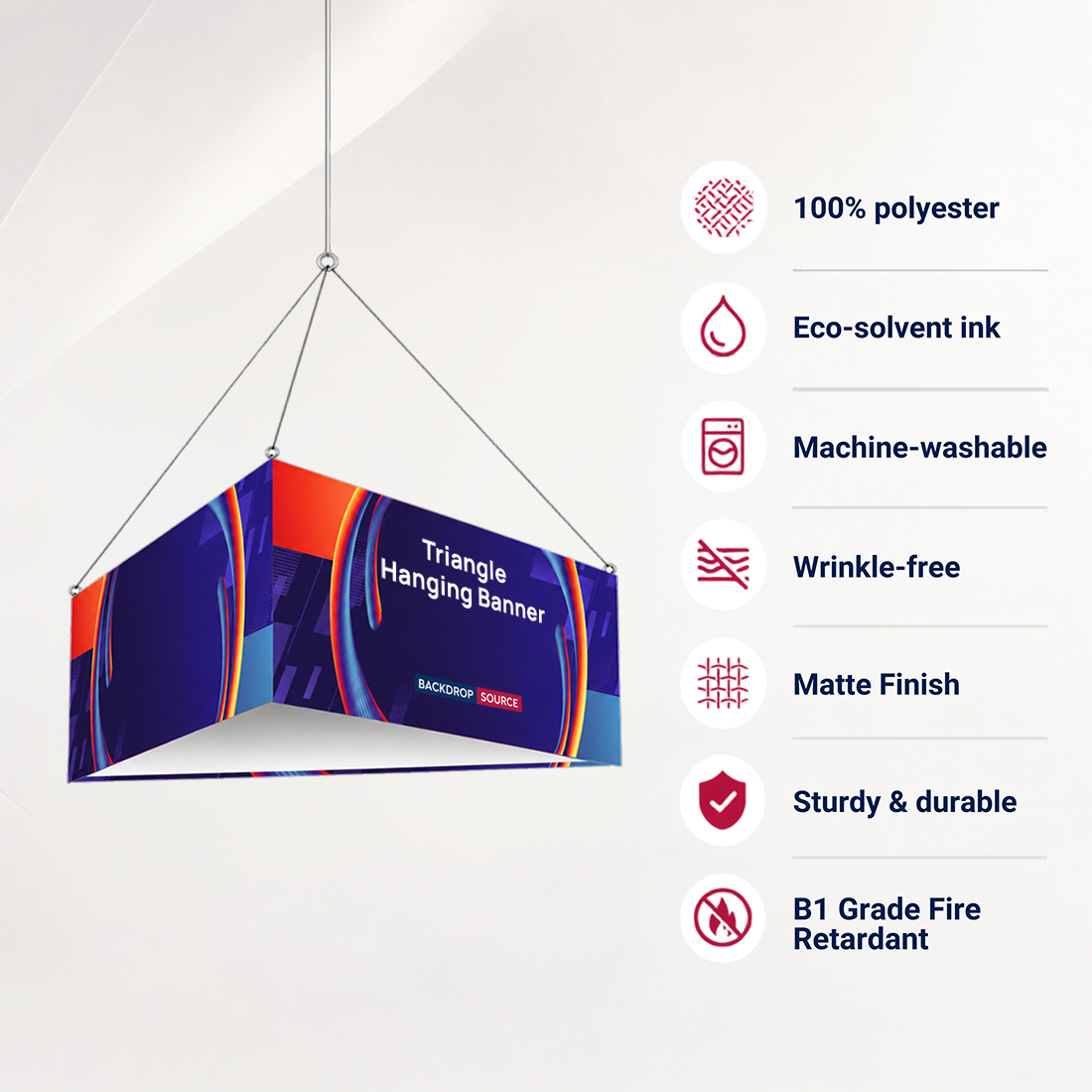 Bannière suspendue triangulaire SkyTube 