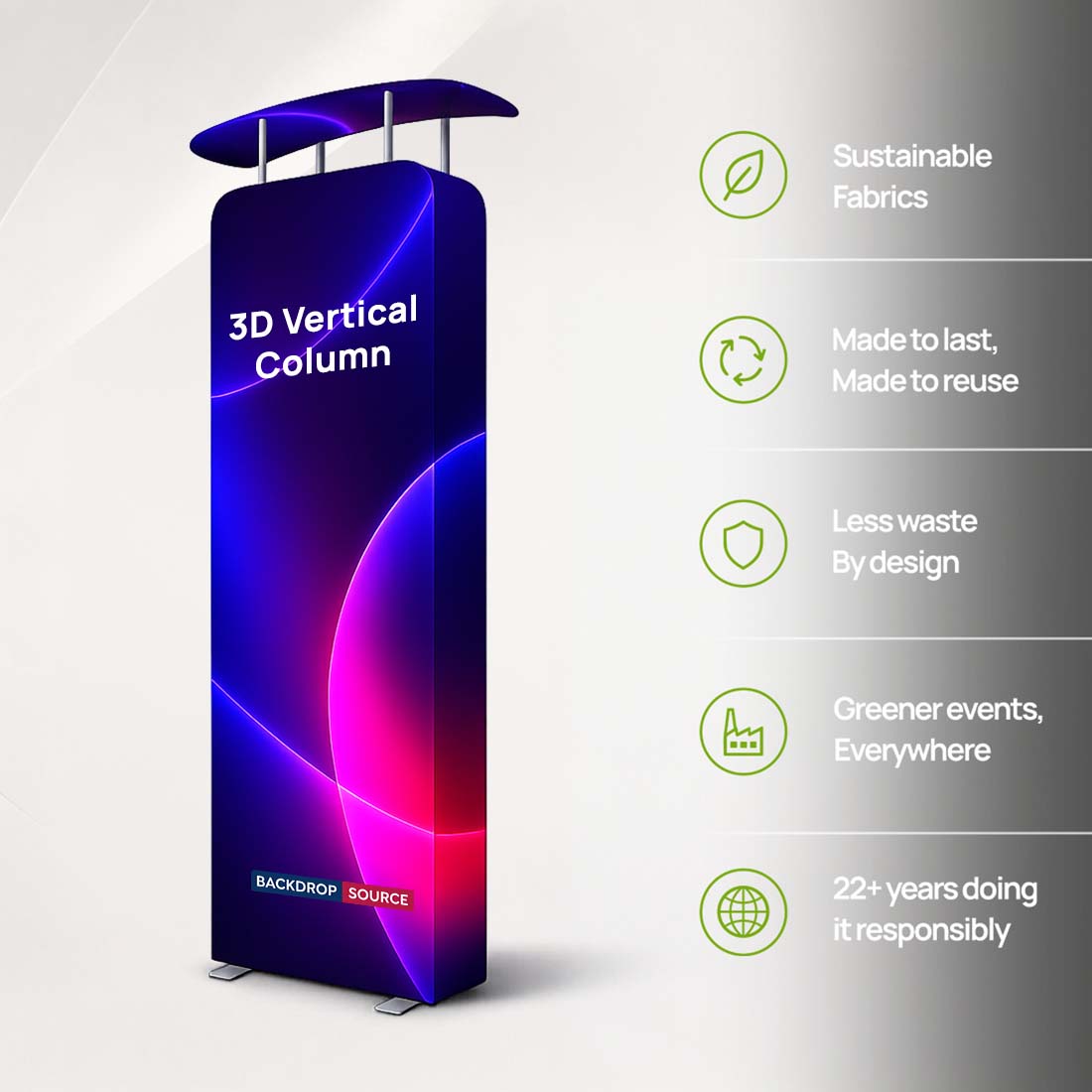 3D Vertical Column with Header