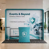 10x10 Square Arch Booth Kit with Shelving & Counter