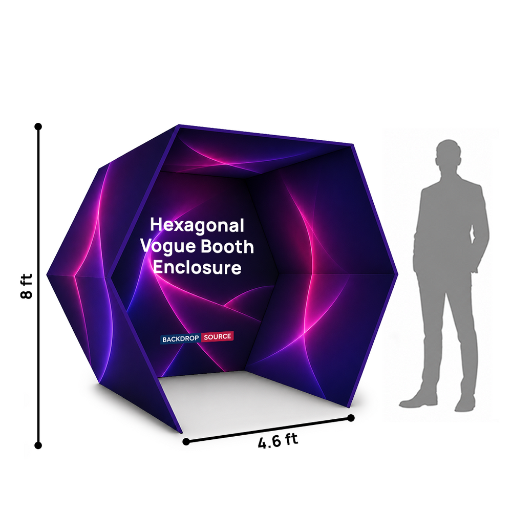 Hexagonal Vogue Booth Enclosure