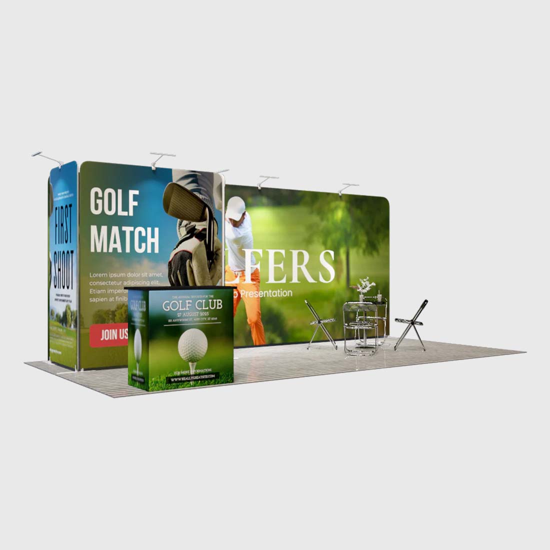 Portable Exhibit Display 10ft x 20ft - Model 8