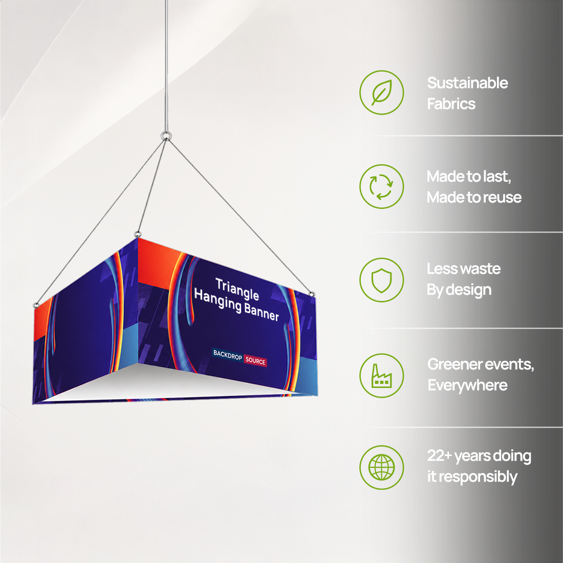 Bannière suspendue triangulaire SkyTube 
