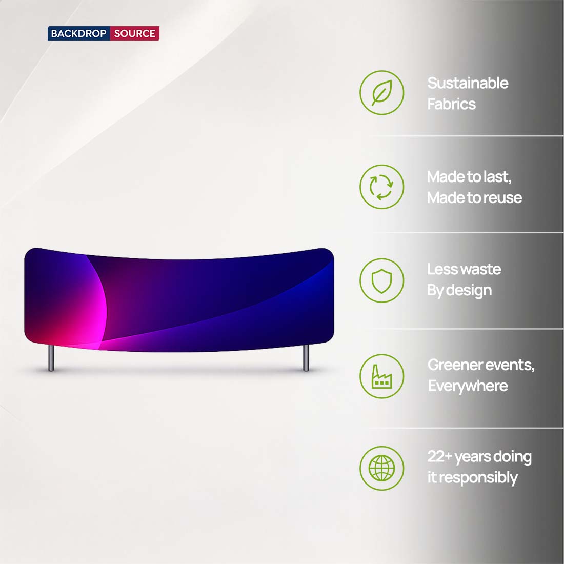 Curved Top Header Display