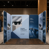 10x10 Magnetic Fabric Booth Wall with 6 Straight Panels