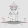 20x20 Island Booth with 360 Photo Booth & Tiered Hanging Sign