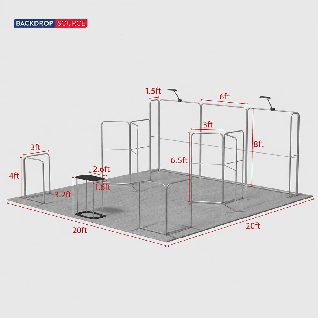Modular Booth Kits 20ft x 20ft - Model 17