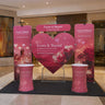 10x10 Booth Kit with Heart-Shape Backdrop & 2 Oval Counters