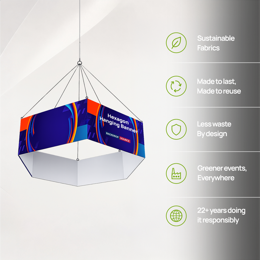 Bannière suspendue hexagonale Sky Tube 