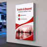 Wall-Mounted SEG Fabric display - 3.15" Depth