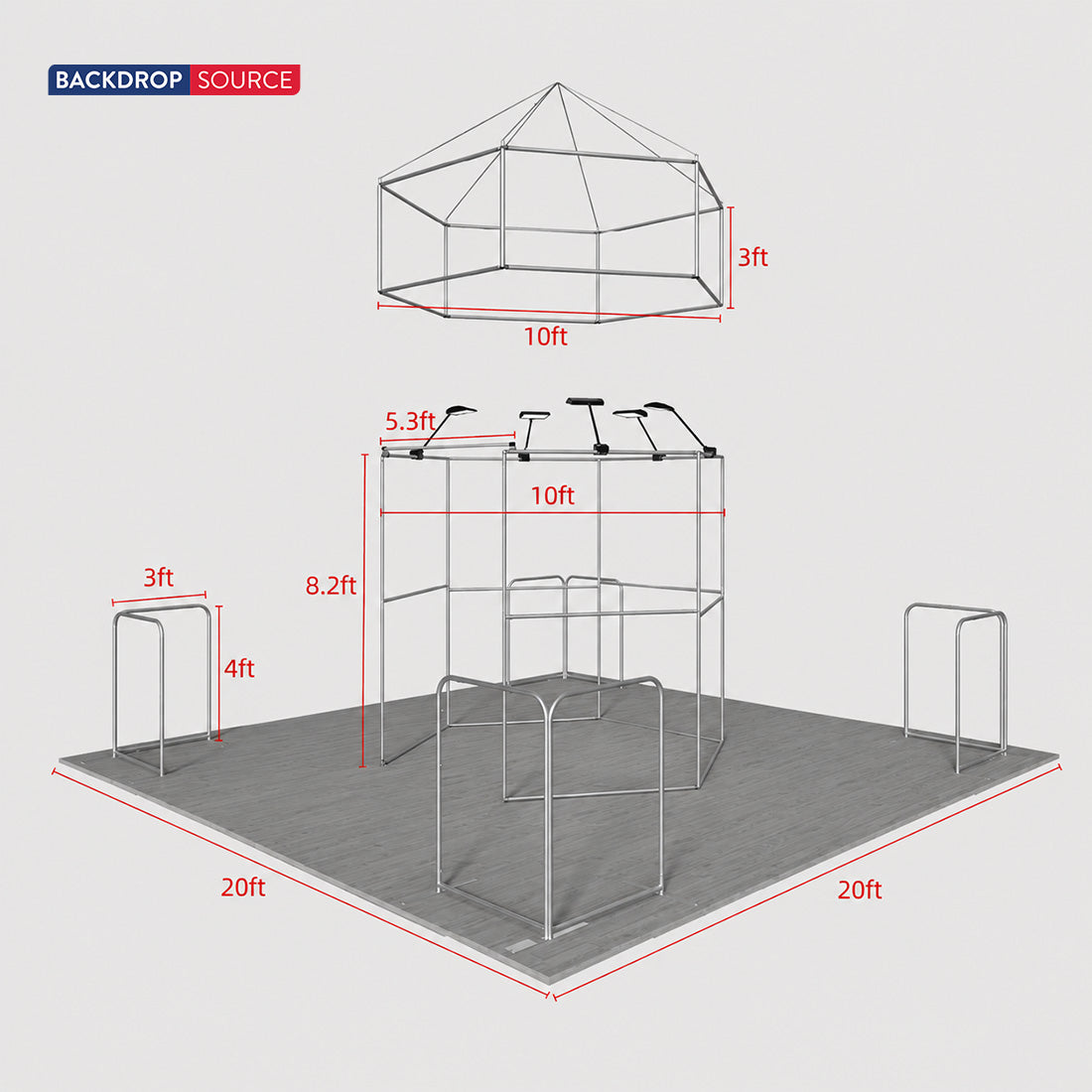 Modular Booth Kits 20ft x 20ft - Model 20