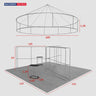 20x20 Island Booth with 3D Fabric Walls & Circular Hanging Sign