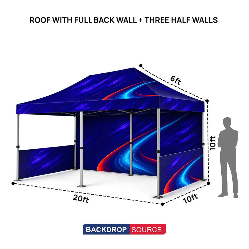 Heavy Duty Fabric Canopy Tent – (20ft x 10ft)