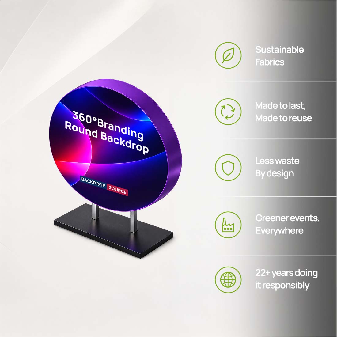 Fond rond de branding à 360° 