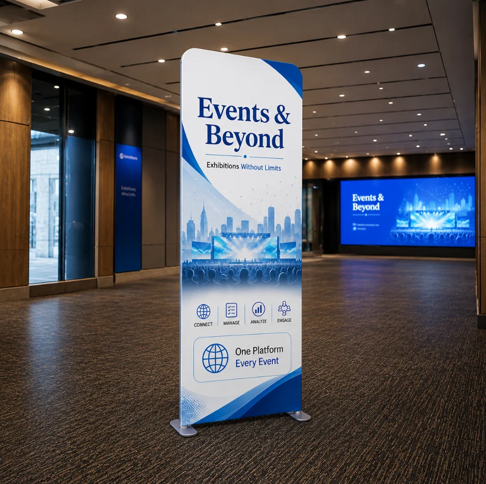 Portable 10.5ft High Fabric Exhibit Display