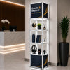 Square Portable Aluminum Spiral Tower Display - 5 Layer Shelves
