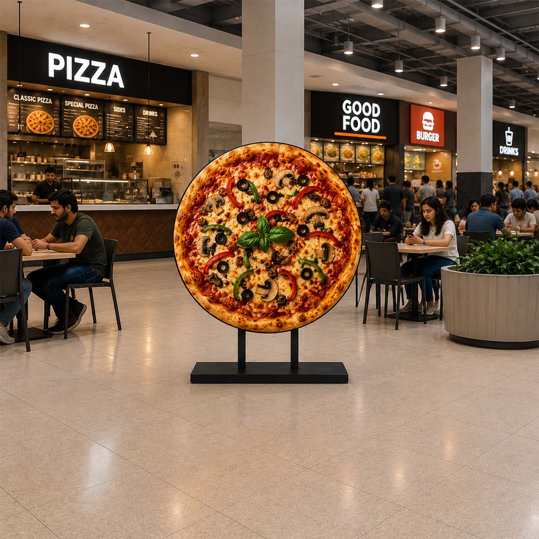 Fond rond de branding à 360° 