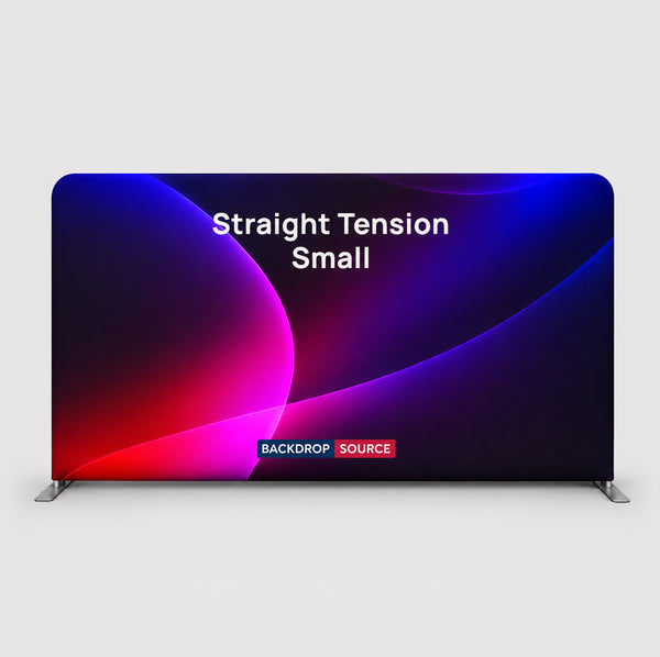 Petit fond de scène portable en tissu droit - 3 m de large x 90 cm de haut 