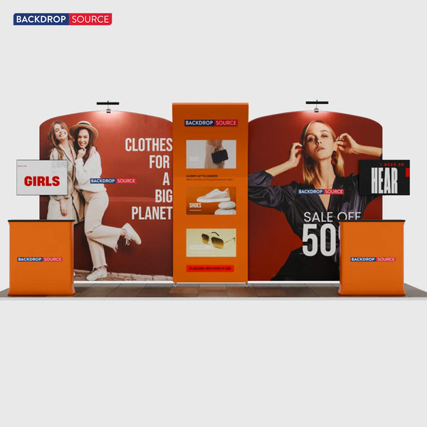 Portable Exhibit Display 20ft x 10ft - Model 9