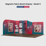 16.4x13 Magnetic Fabric Booth Wall with Modular Panels
