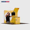 10x10 Booth Kit with Curved & Straight Walls, Counter & TV Mount