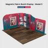 16.4x13 Magnetic Fabric Booth Wall with Modular Panels