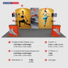 20x10 Booth Kit with Curved & Slanted Walls, 2 Counters & TVs