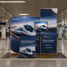 10x10 Booth Kit with Curved & Straight Walls, Counter & TV Mount