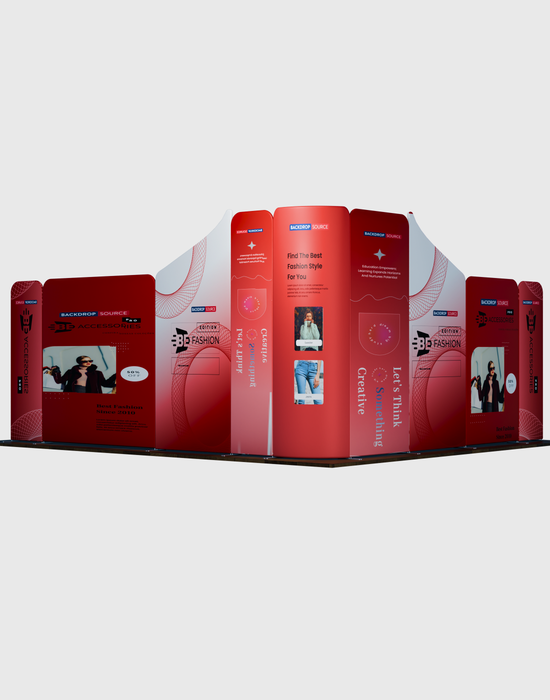 Magnetic Fabric Booth Display - Model 5 (13 x 13ft)