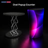 Backlit Fabric Oval Pop Up Counter