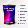 Backlit Fabric Oval Pop Up Counter