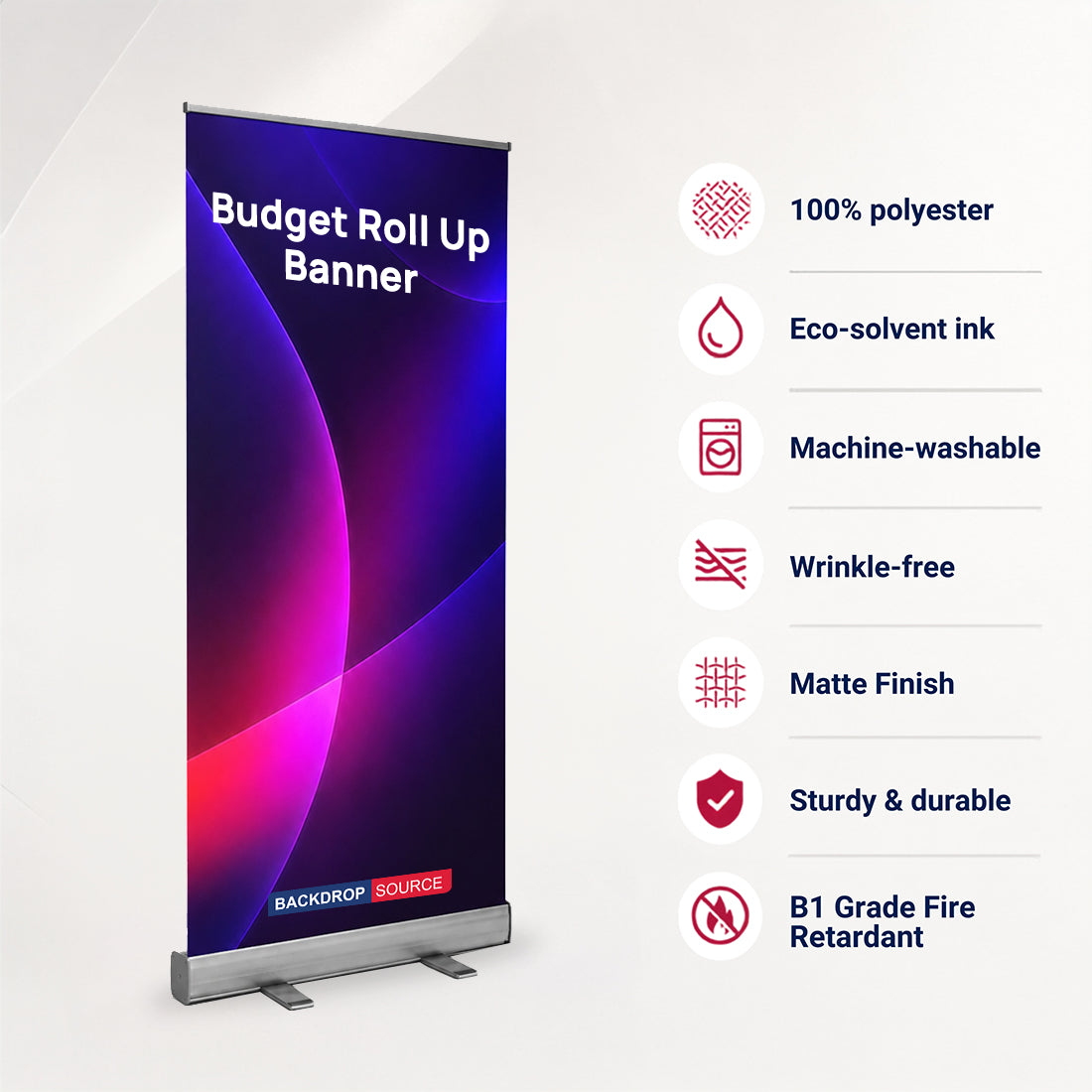 Budget Fabric Roll Up Banner