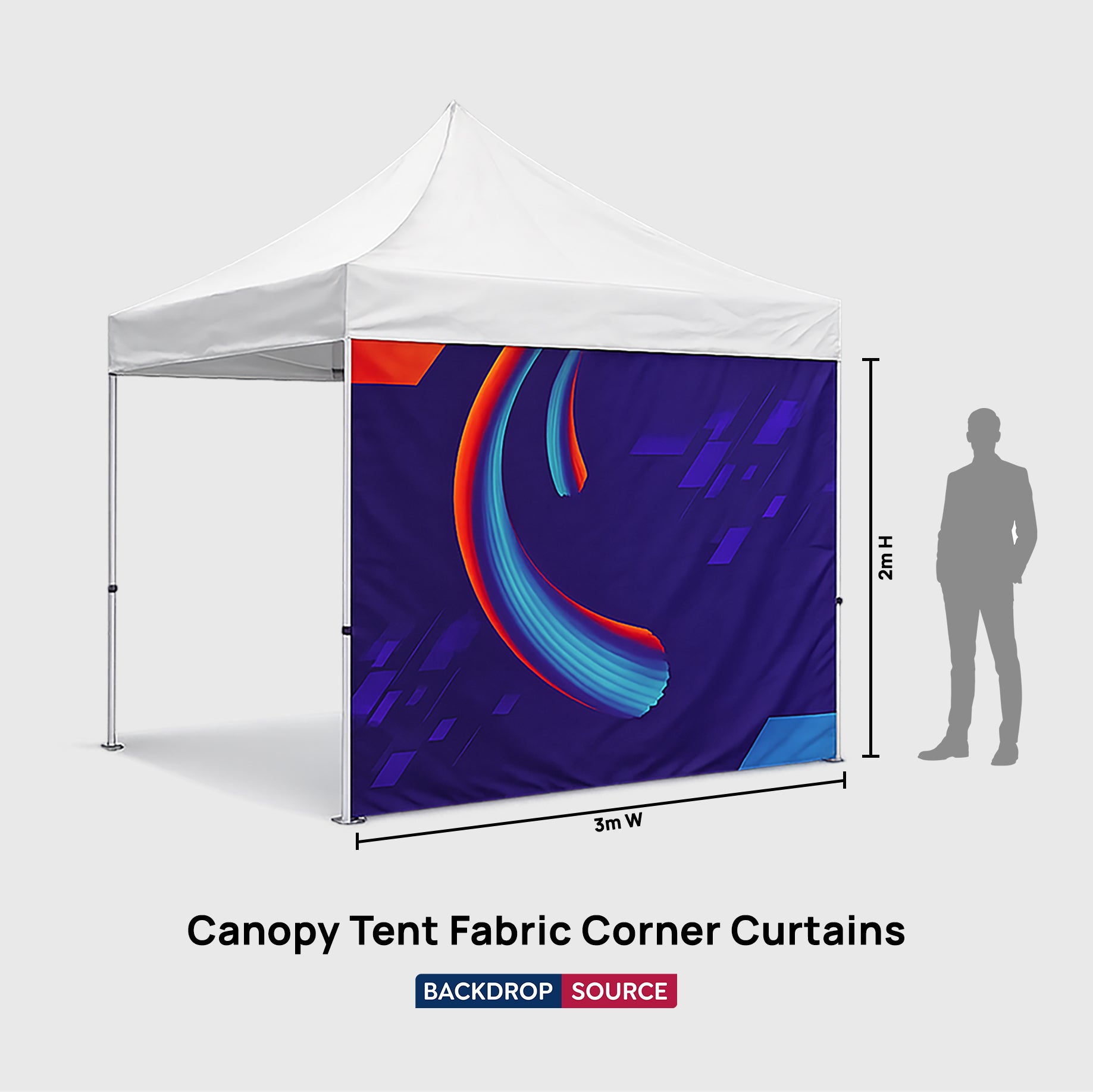 Tente-canopée - Rideaux d'angle 