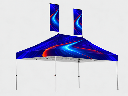 10x15 Canopy Tent with Peak Flag Kit