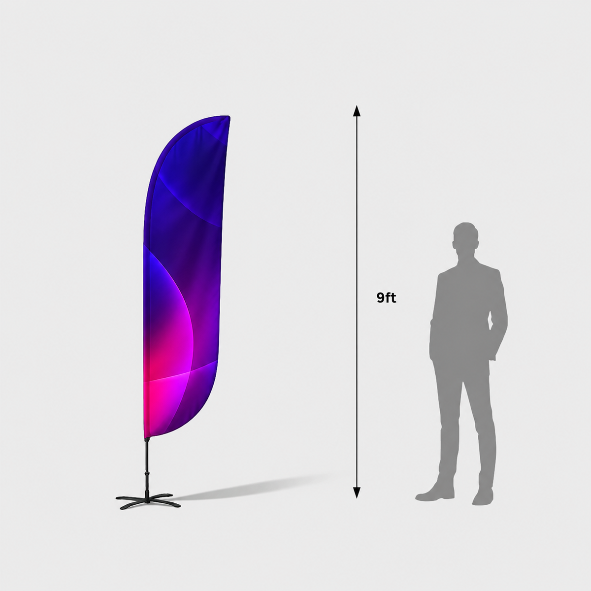 Convex Feather Fabric Flag