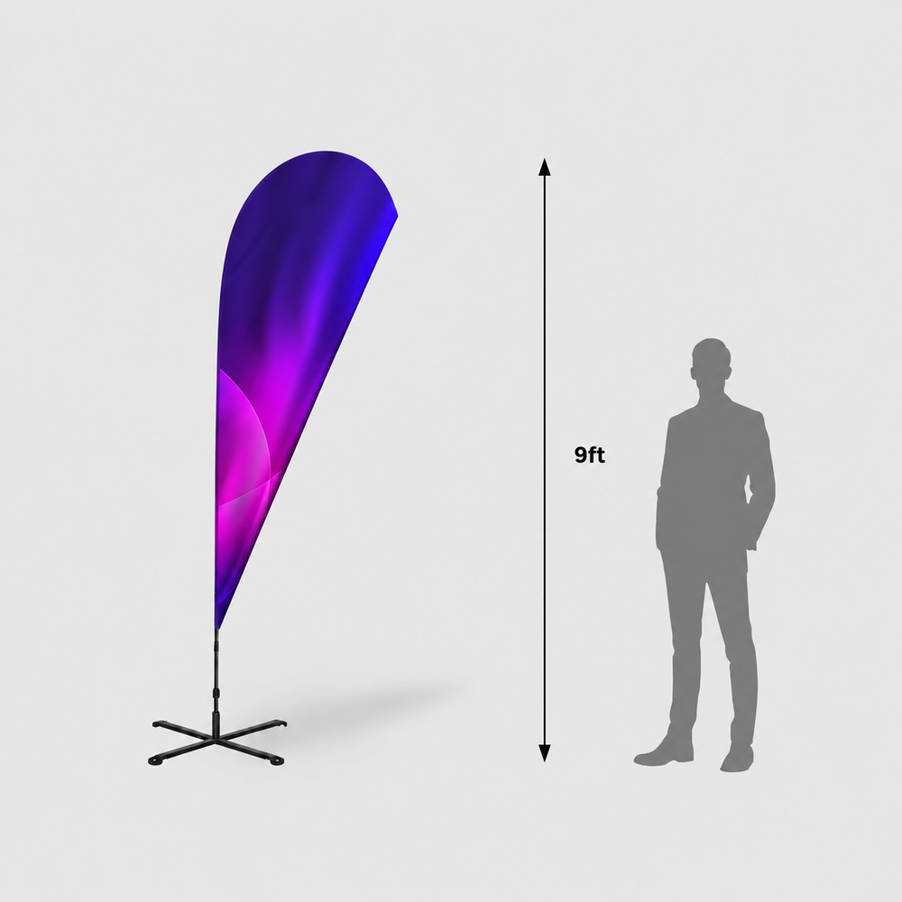Teardrop Feather Flag with Uni-Fit Pole