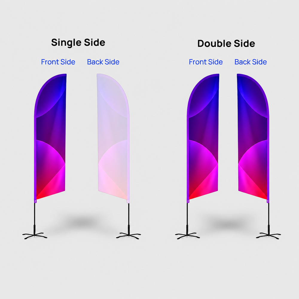 Angled Feather Flag with Uni-Fit Pole