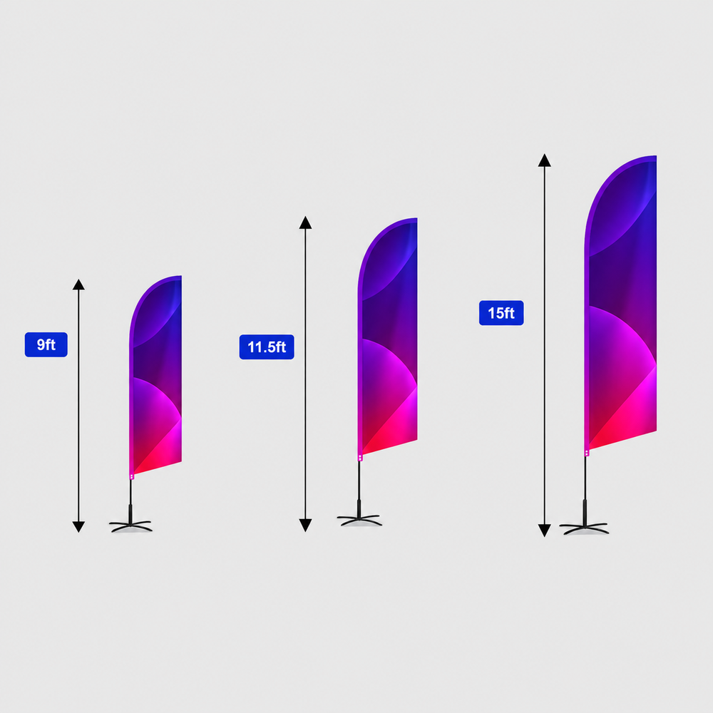 Angled Feather Flag with Uni-Fit Pole