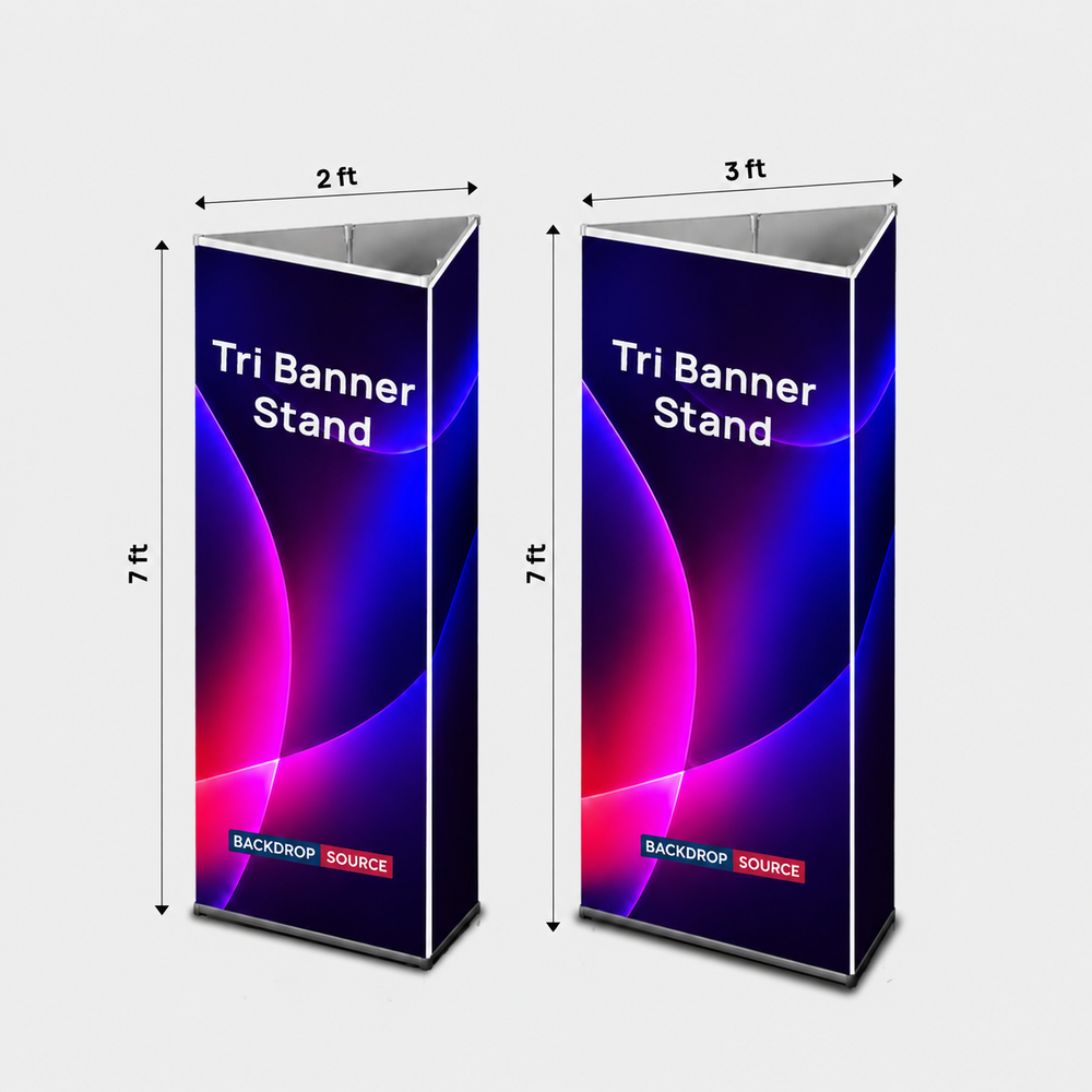 Modular Triangle Fabric Banner Display Stand