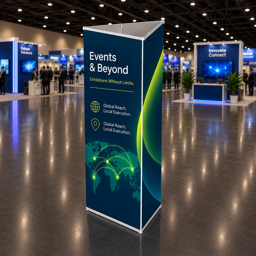 Modular Triangle Fabric Banner Display Stand