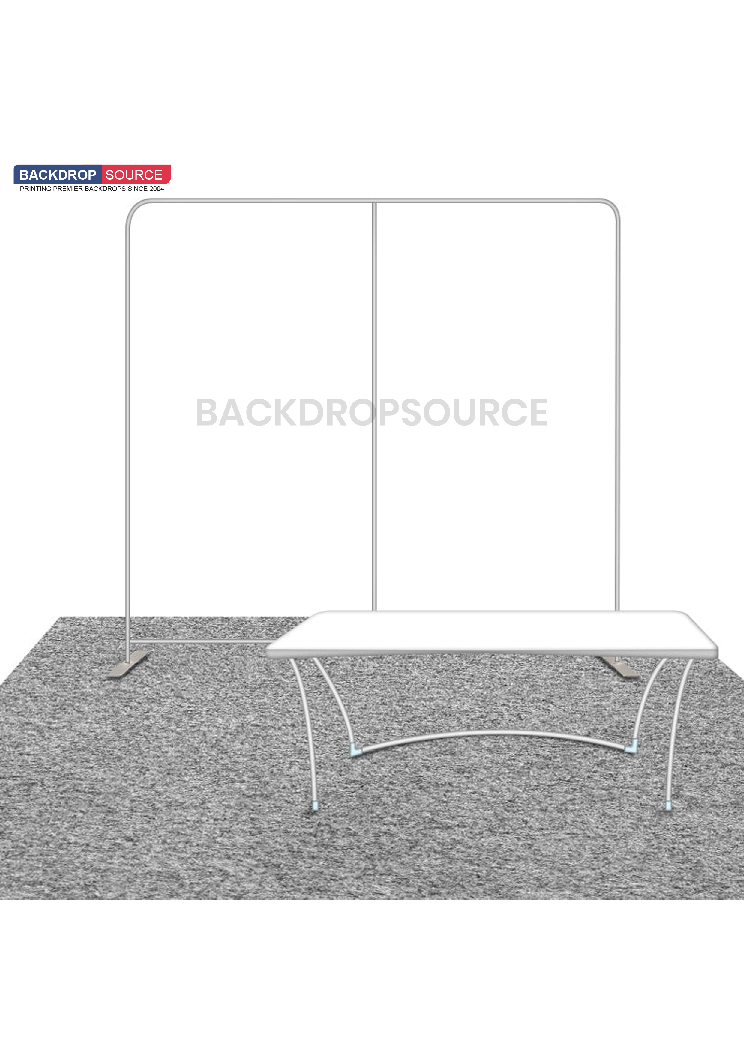 Compact 10x10 Booth Kit with Backwall and Table Cover