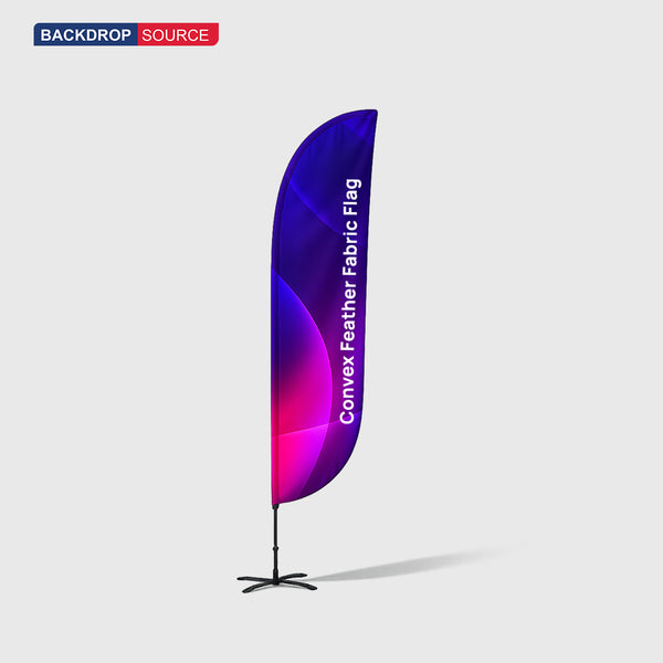 Drapeau à plumes convexe 