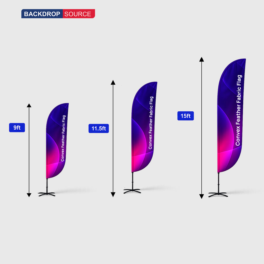 Convex Feather Fabric Flag
