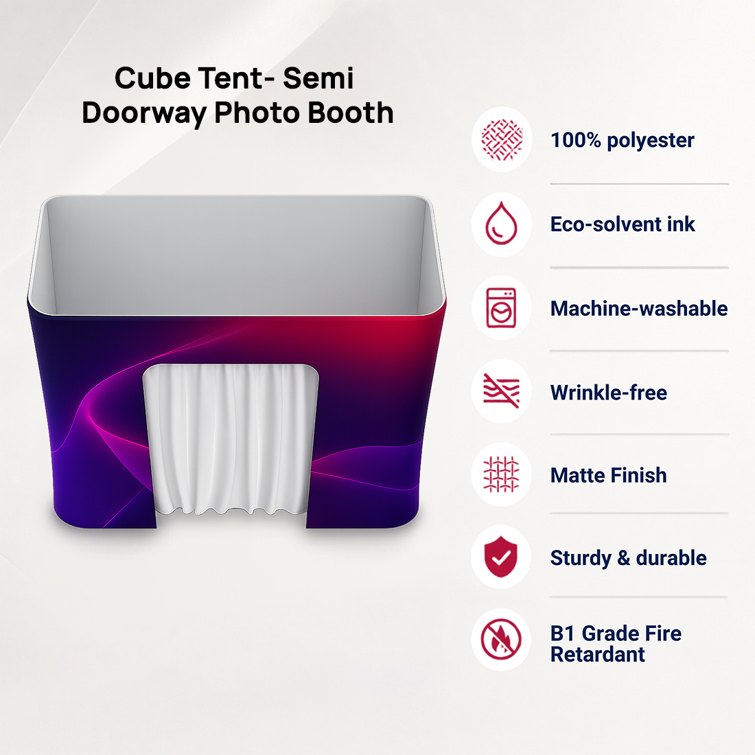 Cabine photo Cube - Semi-porte 