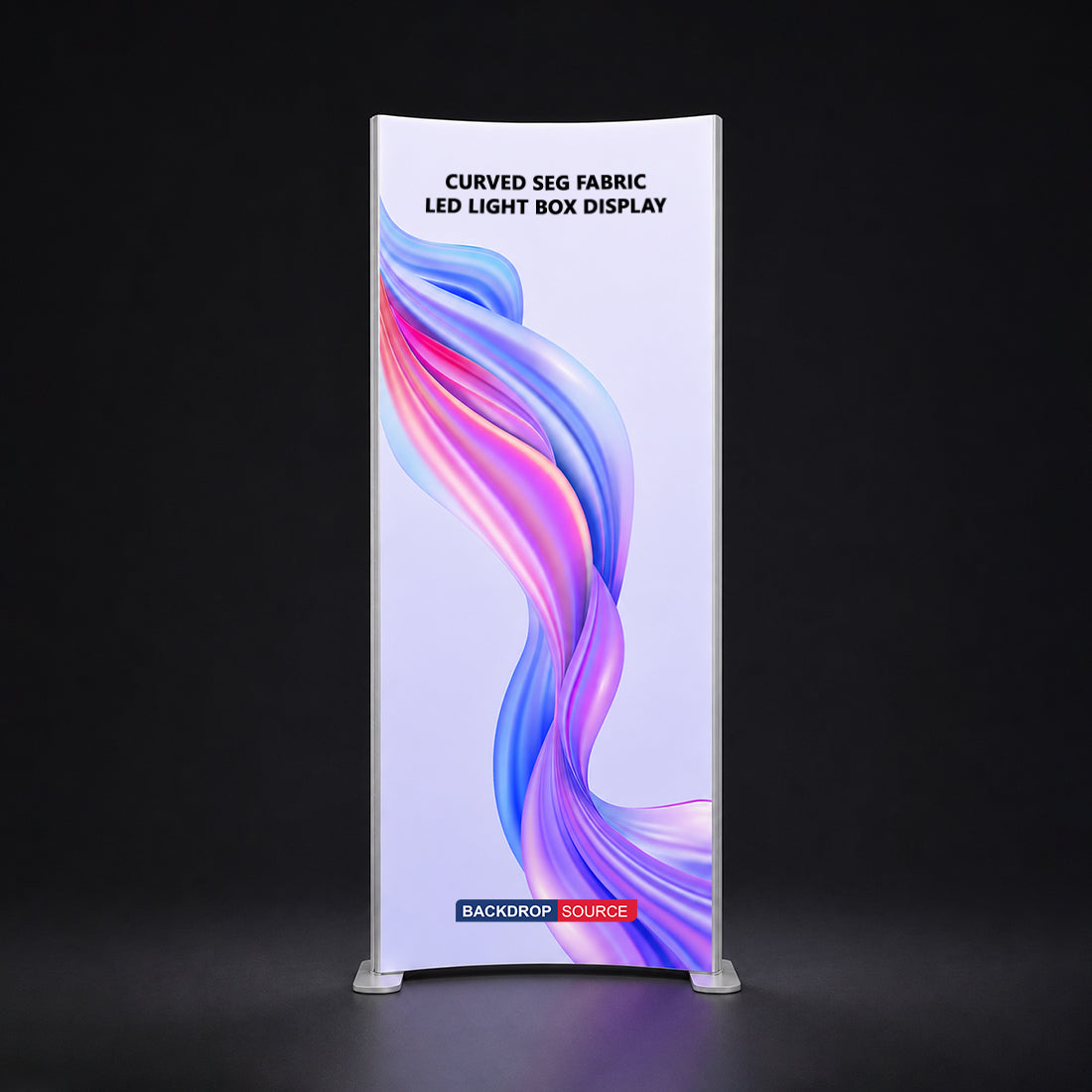 Panneau lumineux LED incurvé en tissu SEG 