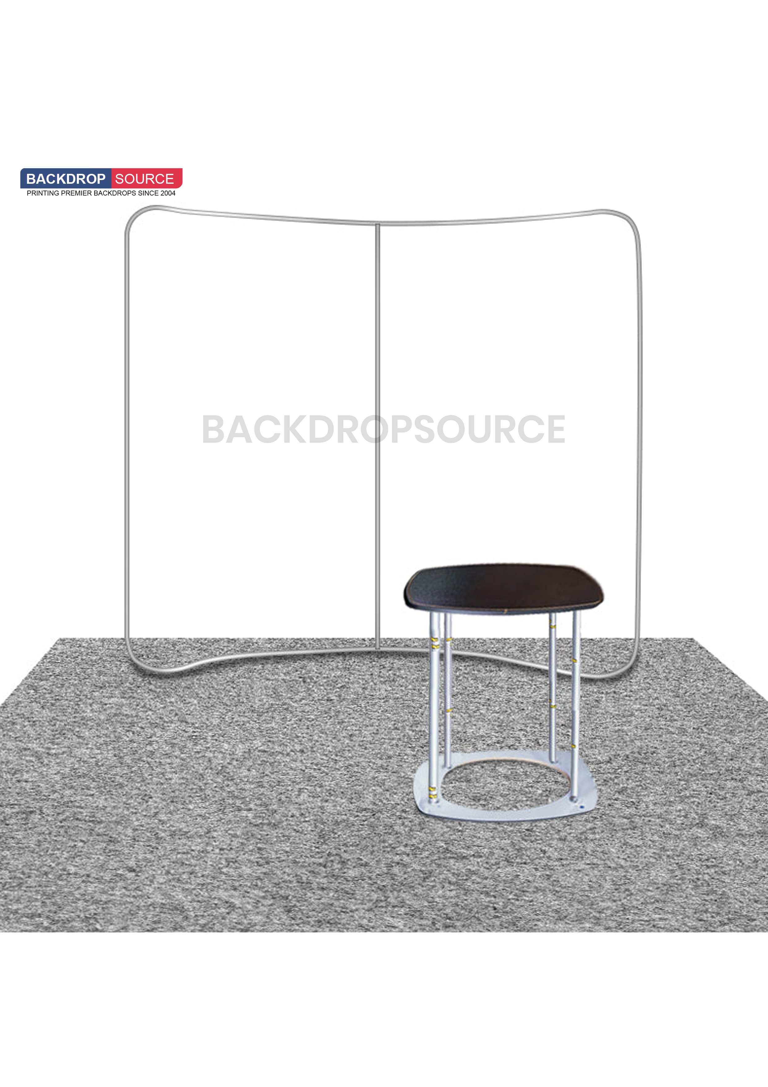 10ft x 10ft Curved Exhibit Pro 3-in-1 Display Kit with Illume Lights