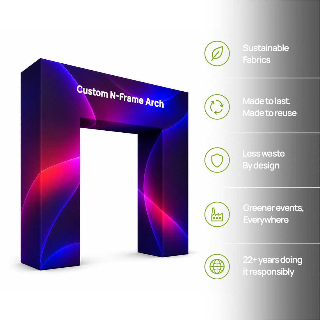 Custom N-Frame Tension Fabric Event Archway