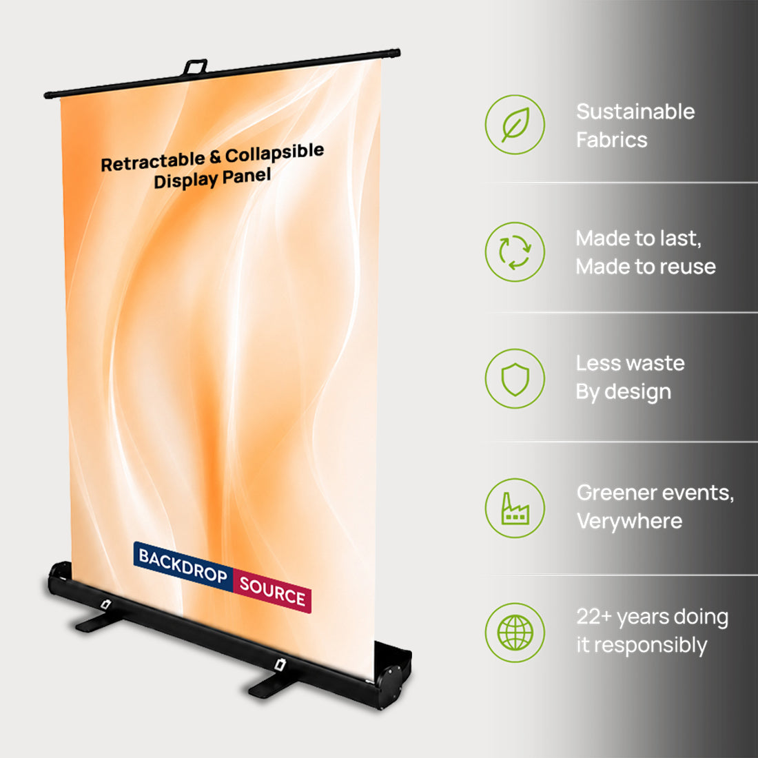 Custom Printed Fabric Retractable & Collapsible Display Panel