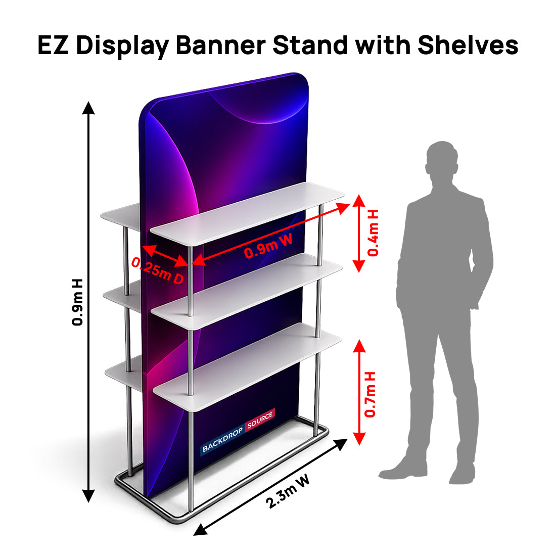 Présentoir EZ Display avec étagères 